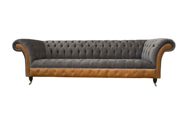 Xlmoebel Sofa Polsterung Chesterfield Luxus Sofa 4-Sitzer Groß Couch, 1 Tei günstig online kaufen