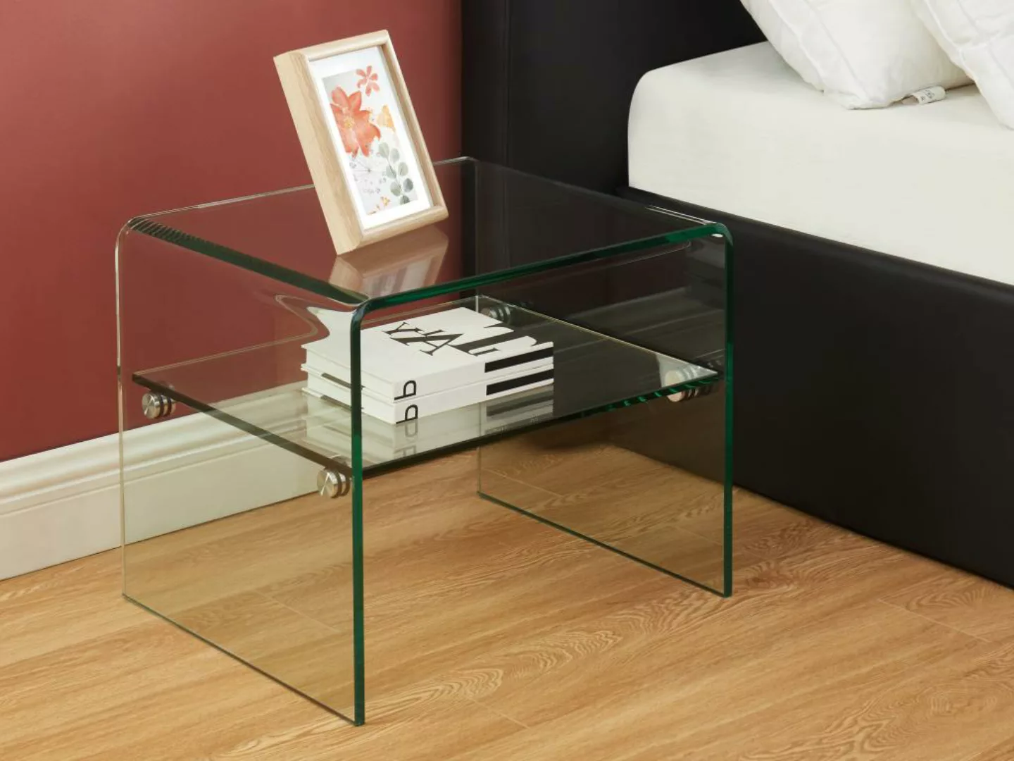 Nachttisch mit 1 Ablage - Glas - STILEOS günstig online kaufen