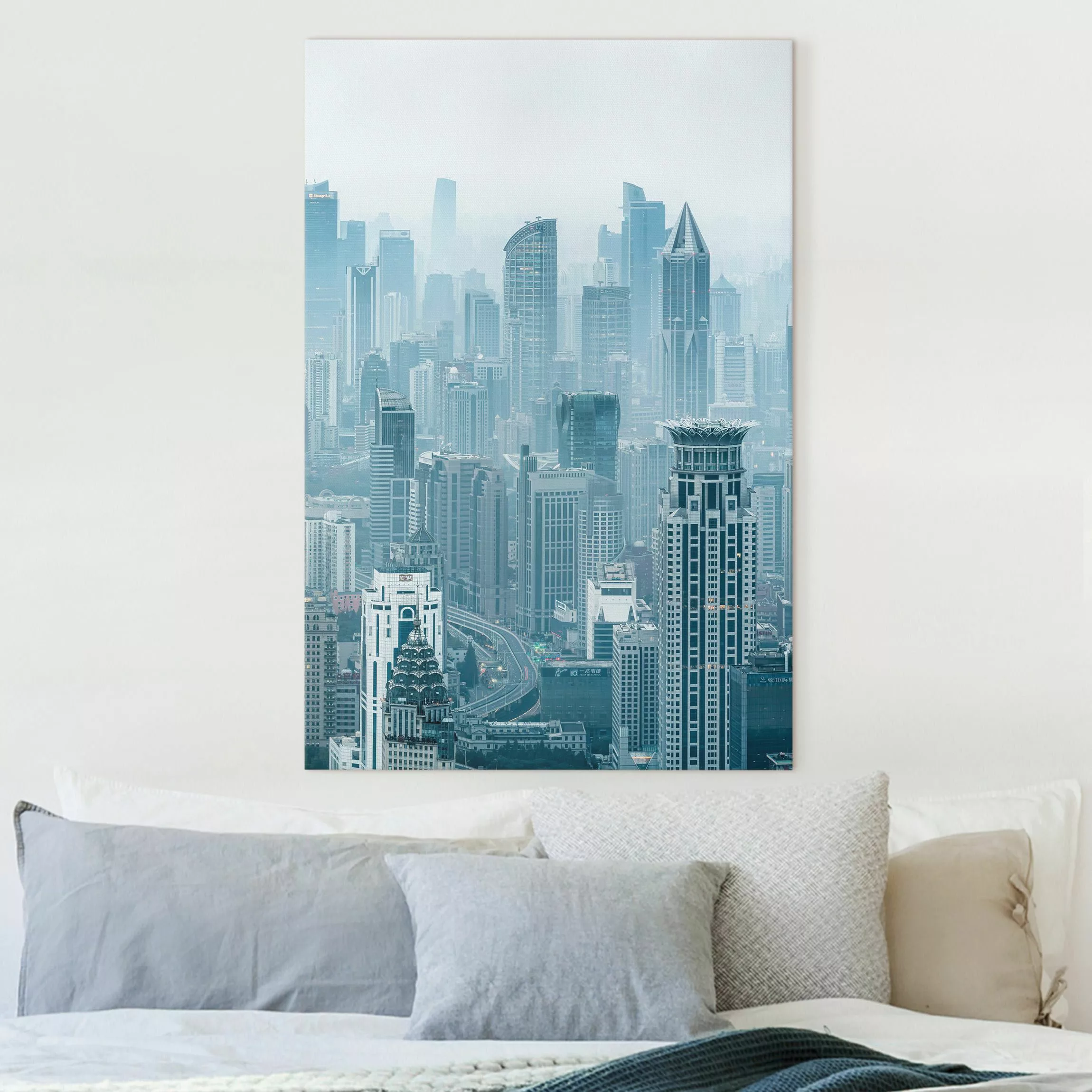 Leinwandbild Kühles Shanghai günstig online kaufen