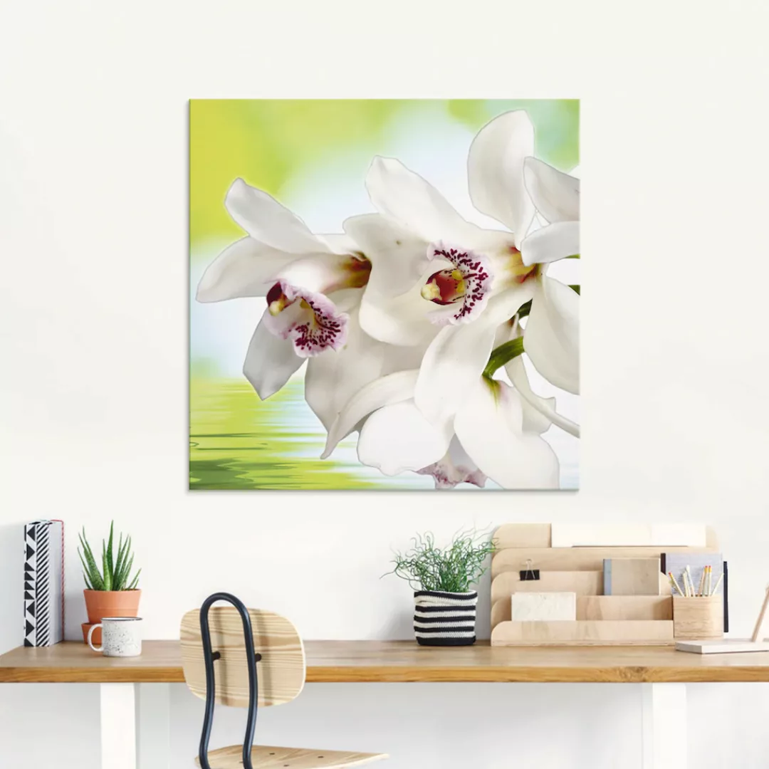 Artland Glasbild »Weiße Orchidee«, Blumen, (1 St.), in verschiedenen Größen günstig online kaufen