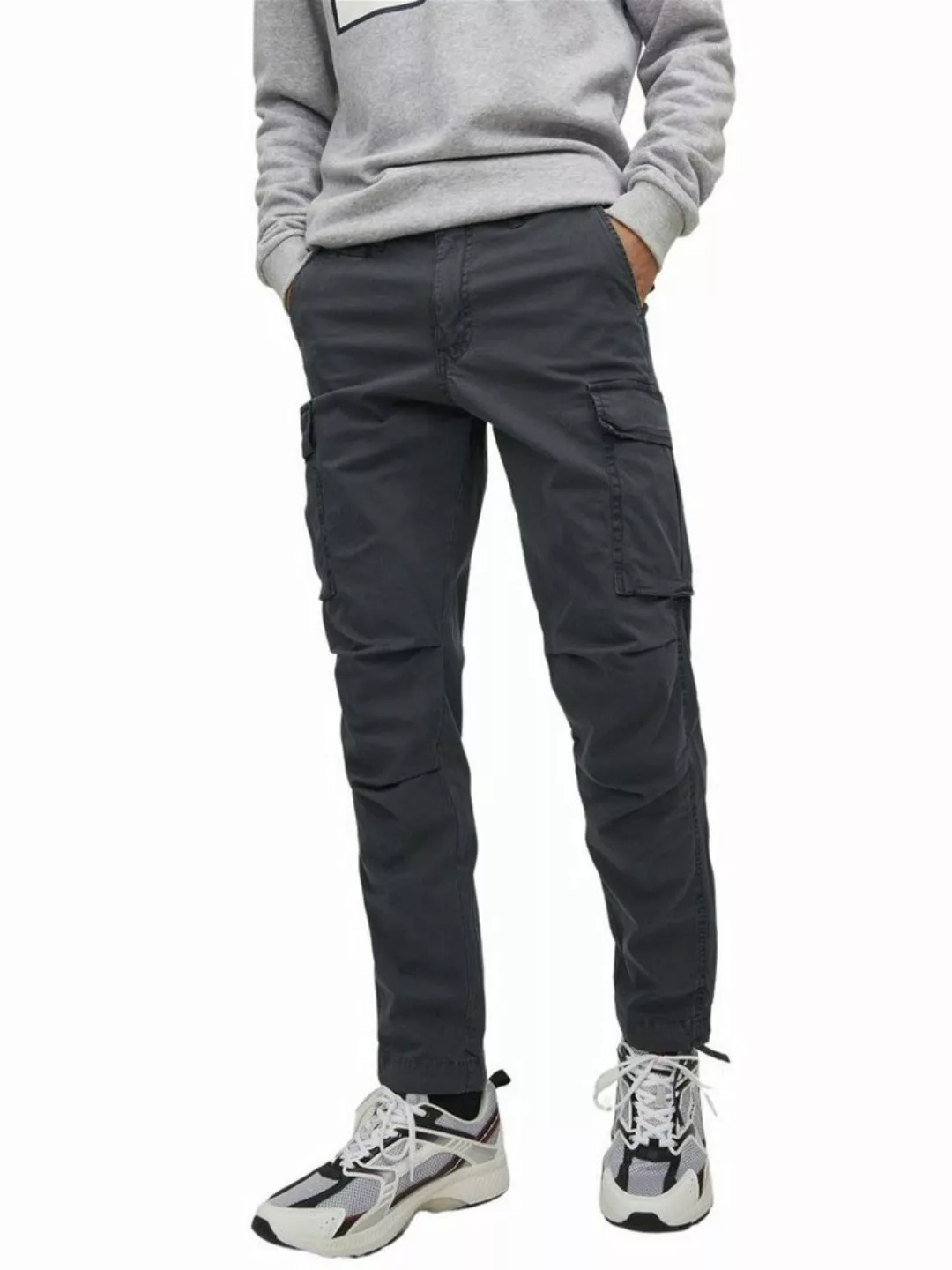 Jack & Jones Herren Cargohose JJPSTACE JJTUCKER -Tapered Fit - Grau Beige S günstig online kaufen