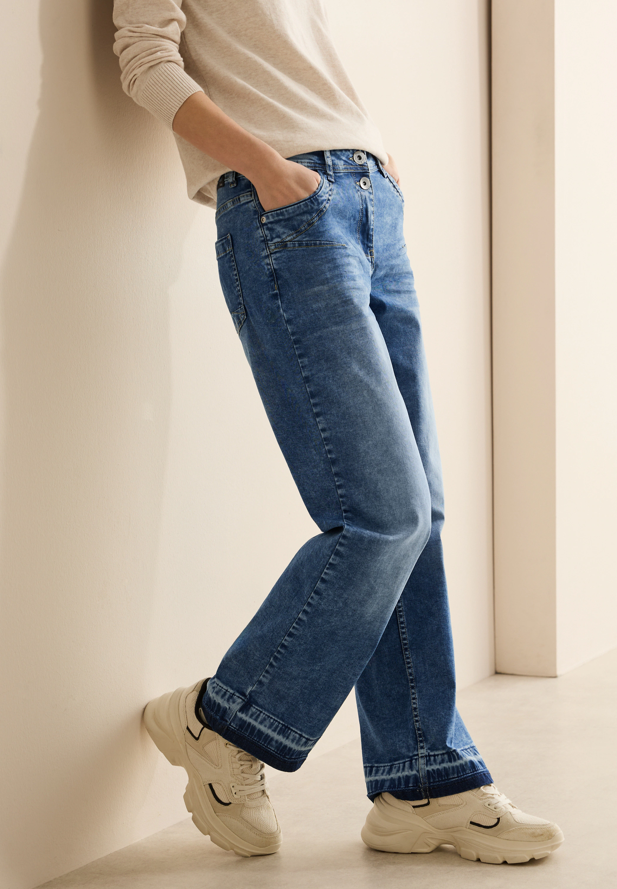 Cecil 5-Pocket-Jeans Style NEELE mit weit geschnittenen Beinen günstig online kaufen