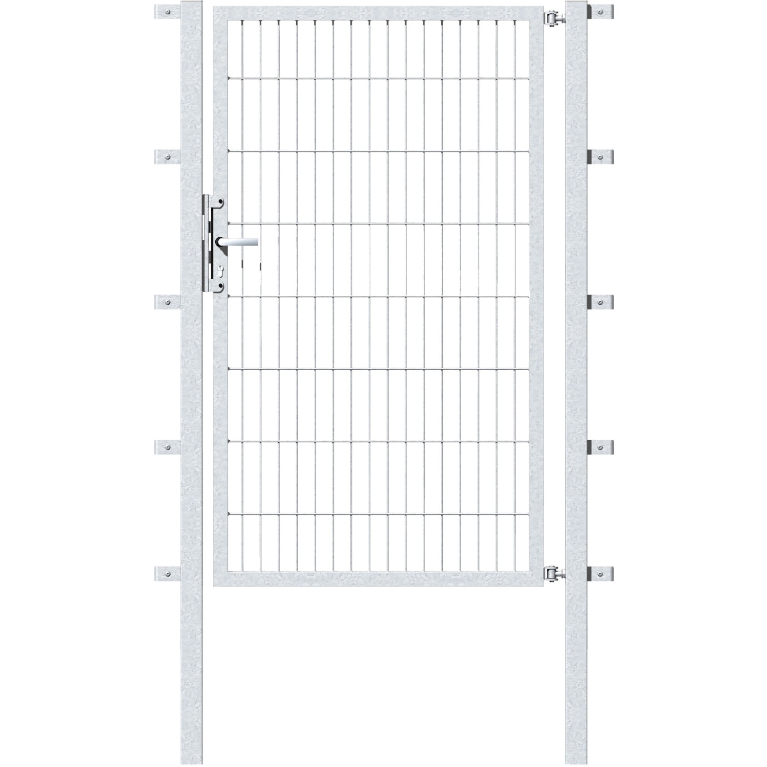 Metallzaun Einzeltor für Doppelstabmatte Feuerverzinkt 200 cm x 100 cm günstig online kaufen