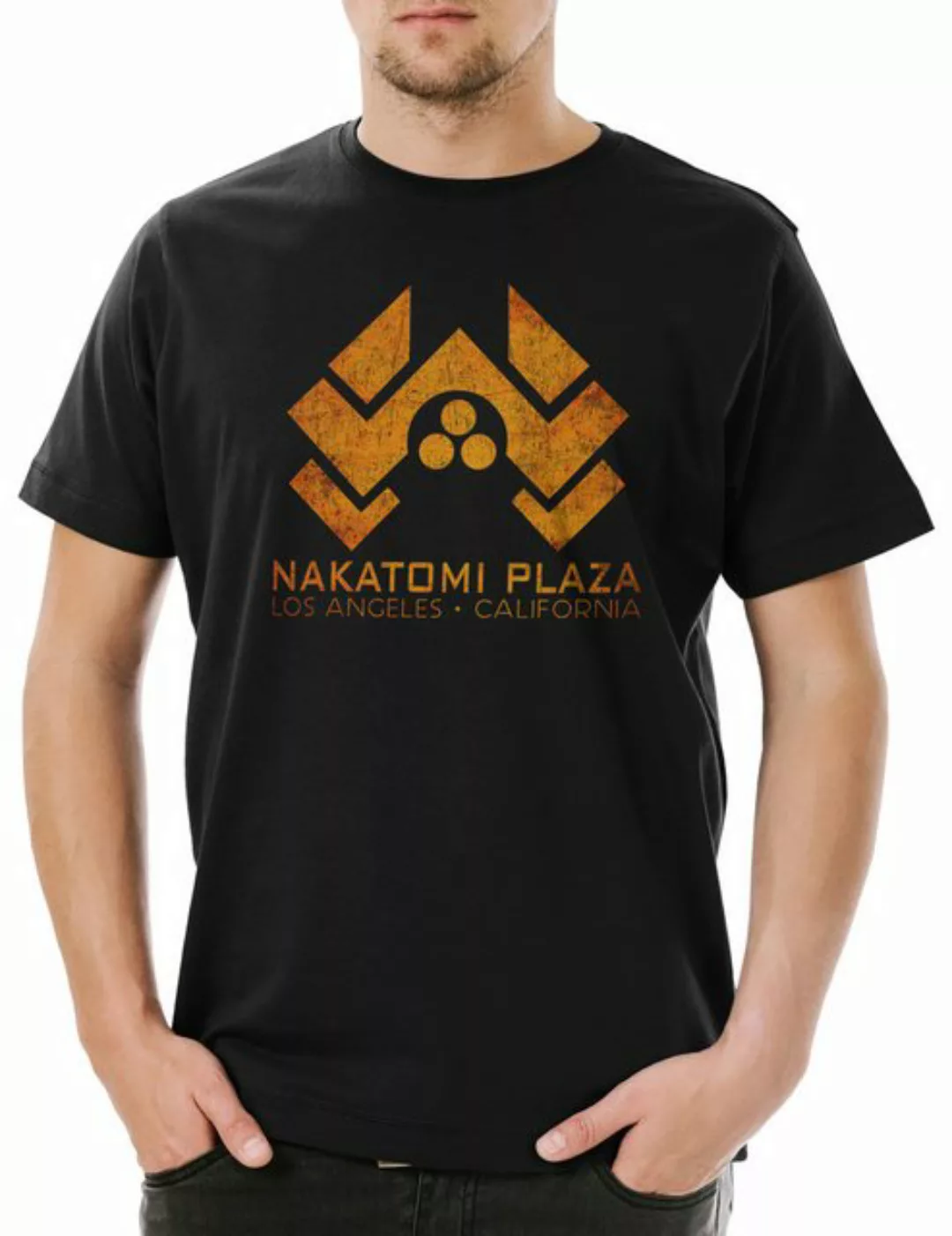 Urban Backwoods Print-Shirt Nakatomi Plaza Sign Herren T-Shirt Shirt Stirb günstig online kaufen