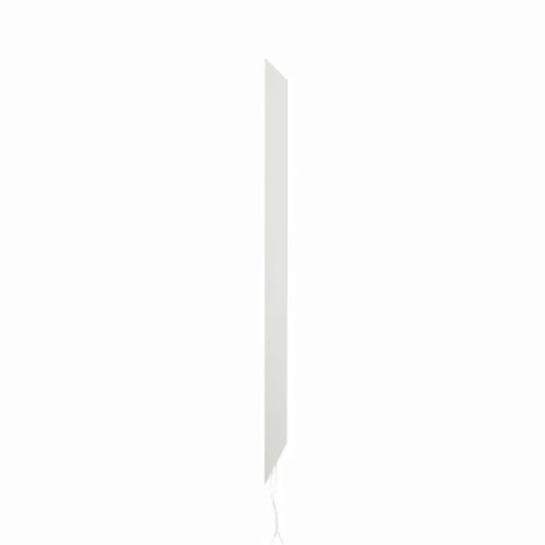 Wandleuchte mit Stromkabel Tramonto 02 metall weiß Stahl / 115 x 6 cm - val günstig online kaufen