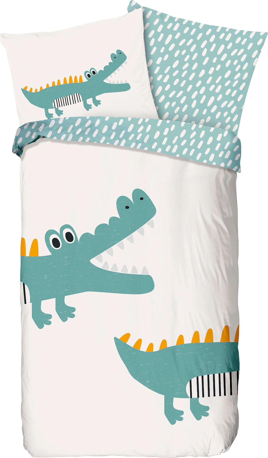 good morning Kinderbettwäsche »Crocodile«, 100% Baumwolle, 135x200, Reißver günstig online kaufen