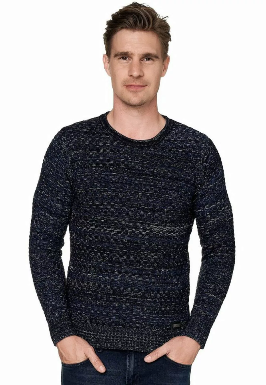 Rusty Neal Strickpullover im melierten Design günstig online kaufen