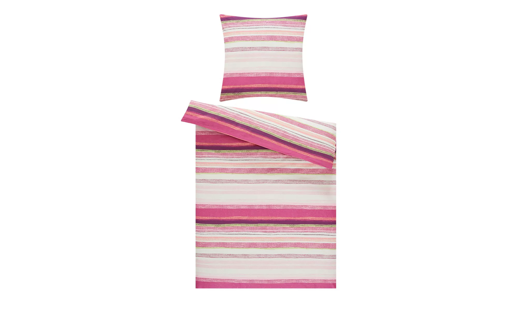 LAVIDA Renforcé Bettwäsche  Nero - rosa/pink - 100% Baumwolle - 135 cm - Sc günstig online kaufen