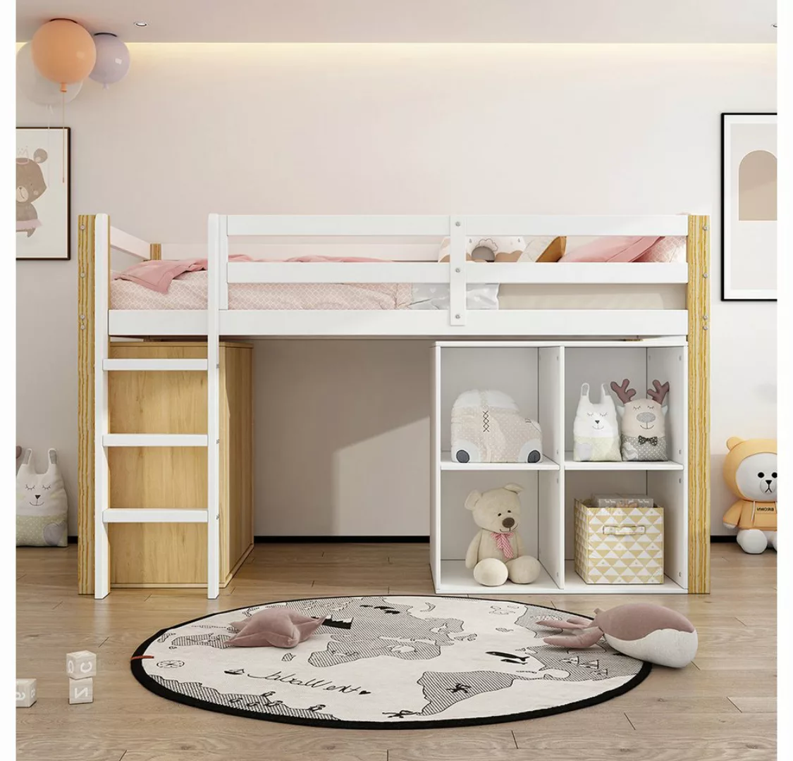 Sweiko Etagenbett Kinderhochbett, multifunktionales Kinderbett, einzelnes K günstig online kaufen