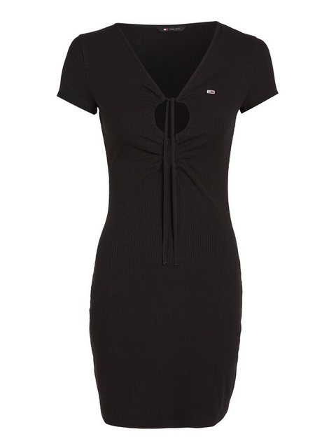 Tommy Jeans Jerseykleid TJW TIE GATHERING RIB DRESS mit Tommy Jeans Markenl günstig online kaufen