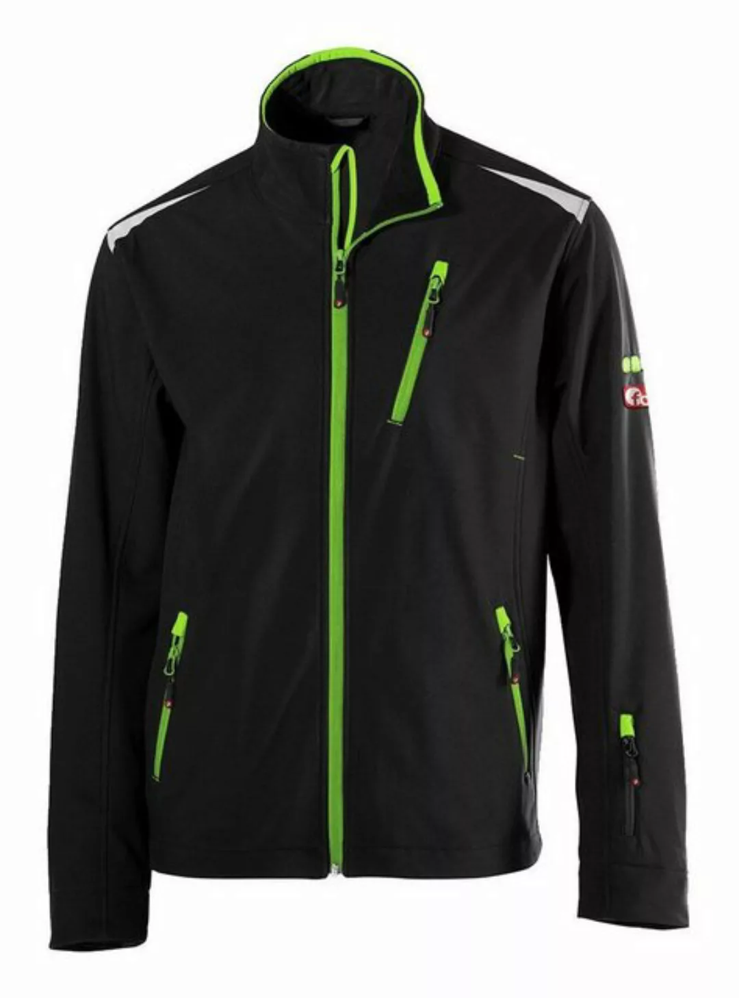 fortis Softshelljacke Herren Jacke 24, schwarz/limegreen, Größe L günstig online kaufen