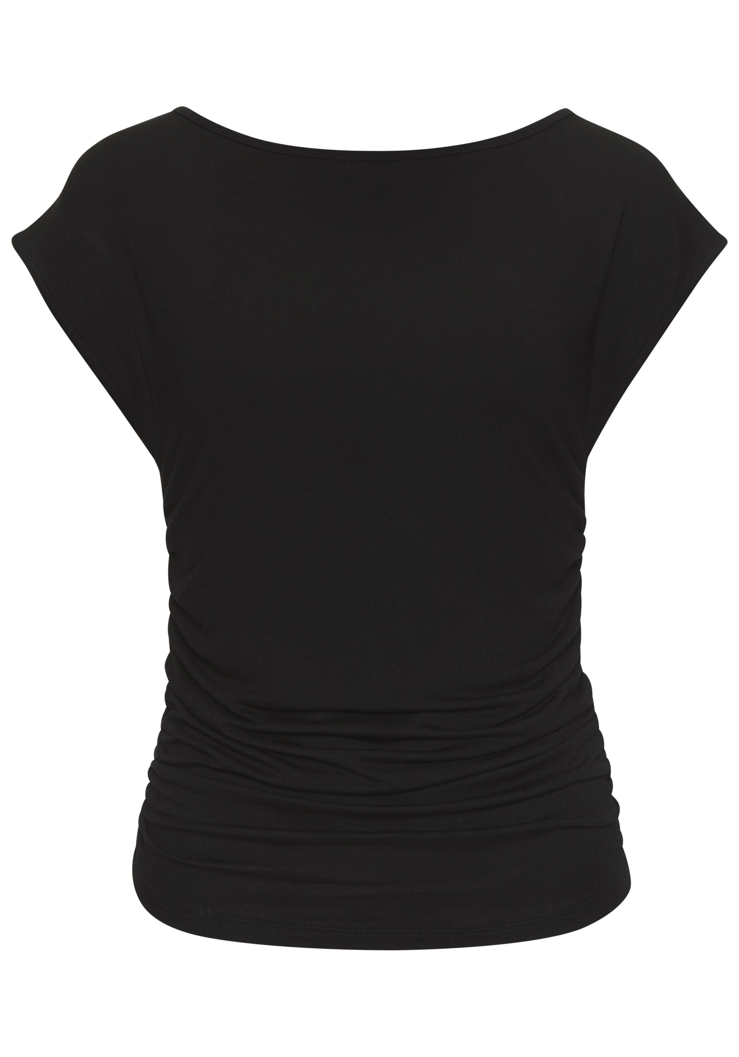 Buffalo T-Shirt, mit seitlicher Raffung, Jerseyshirt, Basic günstig online kaufen