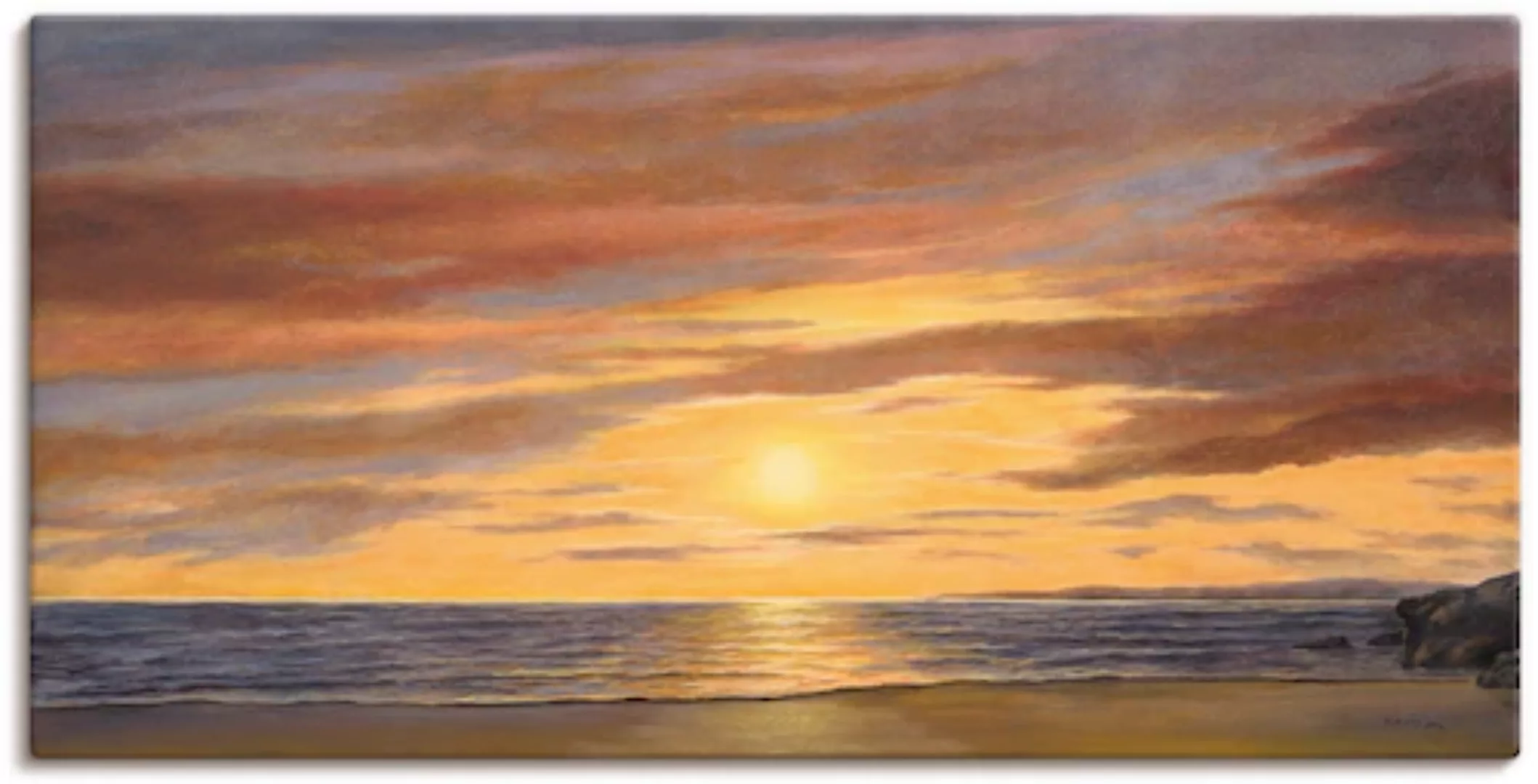 Artland Wandbild "Sonne am Strand", Strand, (1 St.), als Alubild, Outdoorbi günstig online kaufen