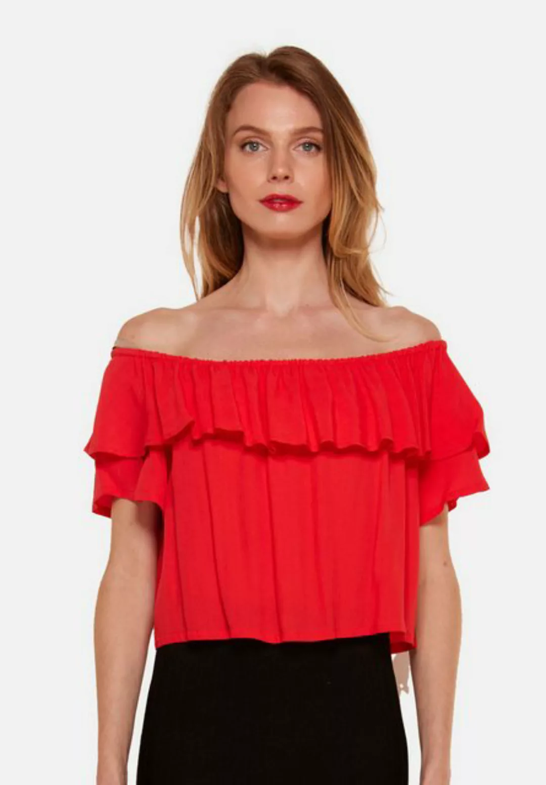 Tooche Kurzarmbluse Red Top Ideal für die Freizeit günstig online kaufen