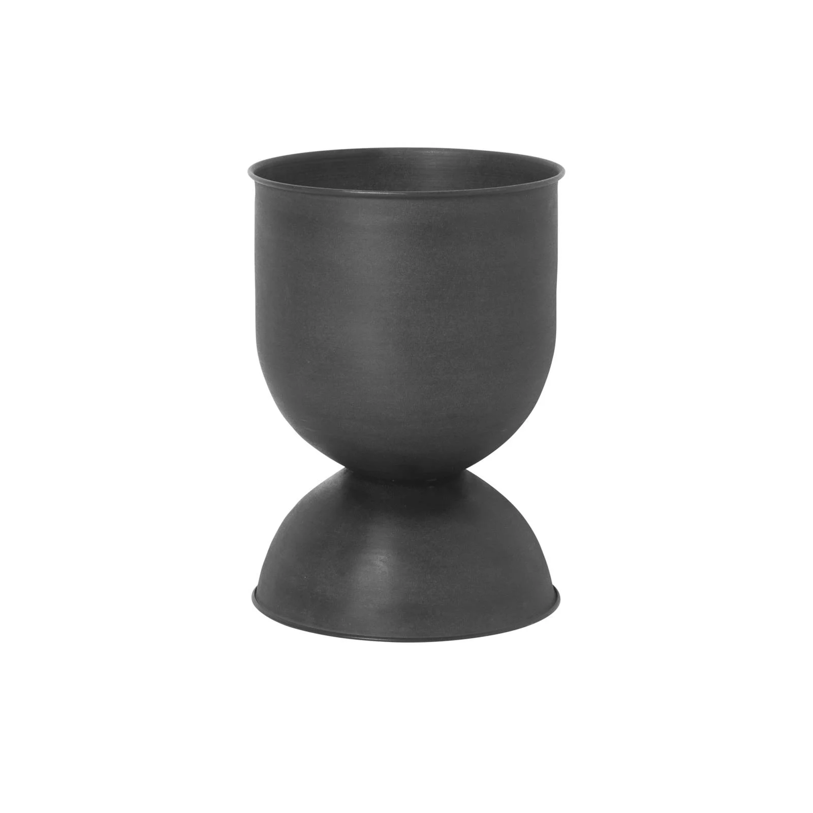 ferm LIVING Blumentopf Hourglass, schwarz, Ø 30 cm, wendbar günstig online kaufen