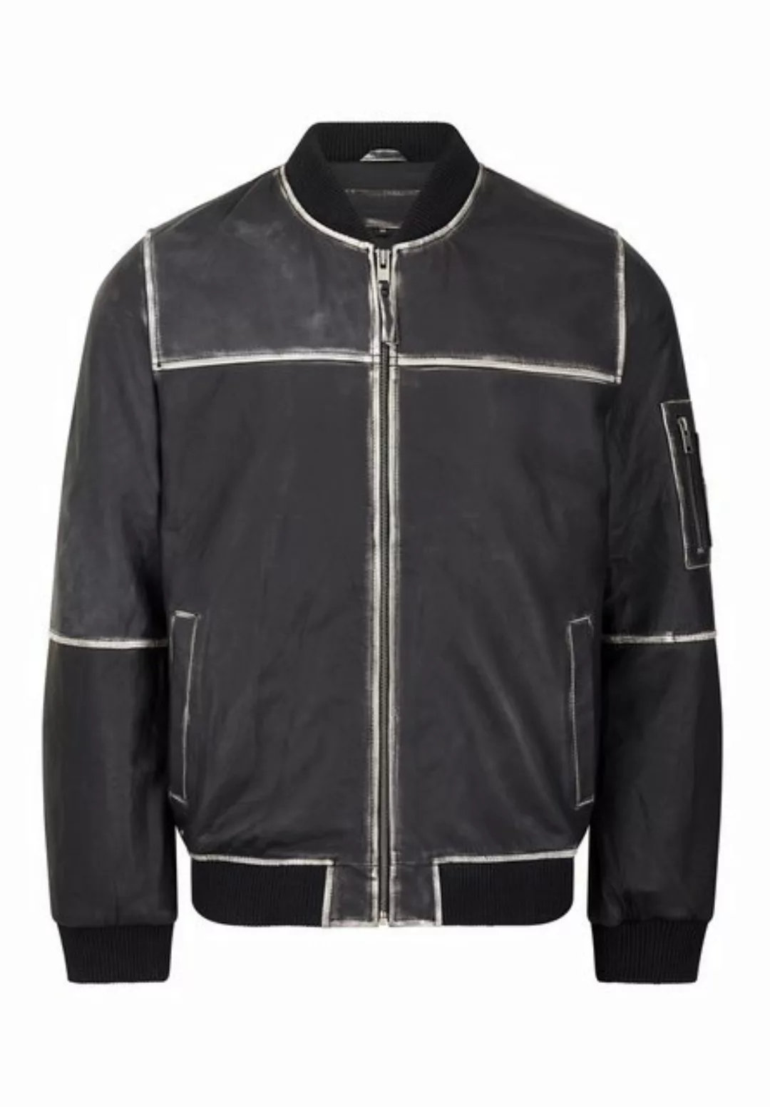 Bolongaro Trevor Lederjacke Ma1 Bomber Distress Bomber, Superweiches Leder günstig online kaufen