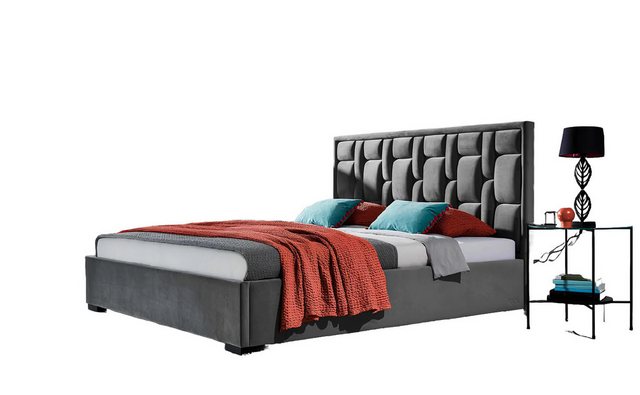 Xlmoebel Bett Luxuriöses Chesterfield Samt Polsterbett im Design-Look für H günstig online kaufen