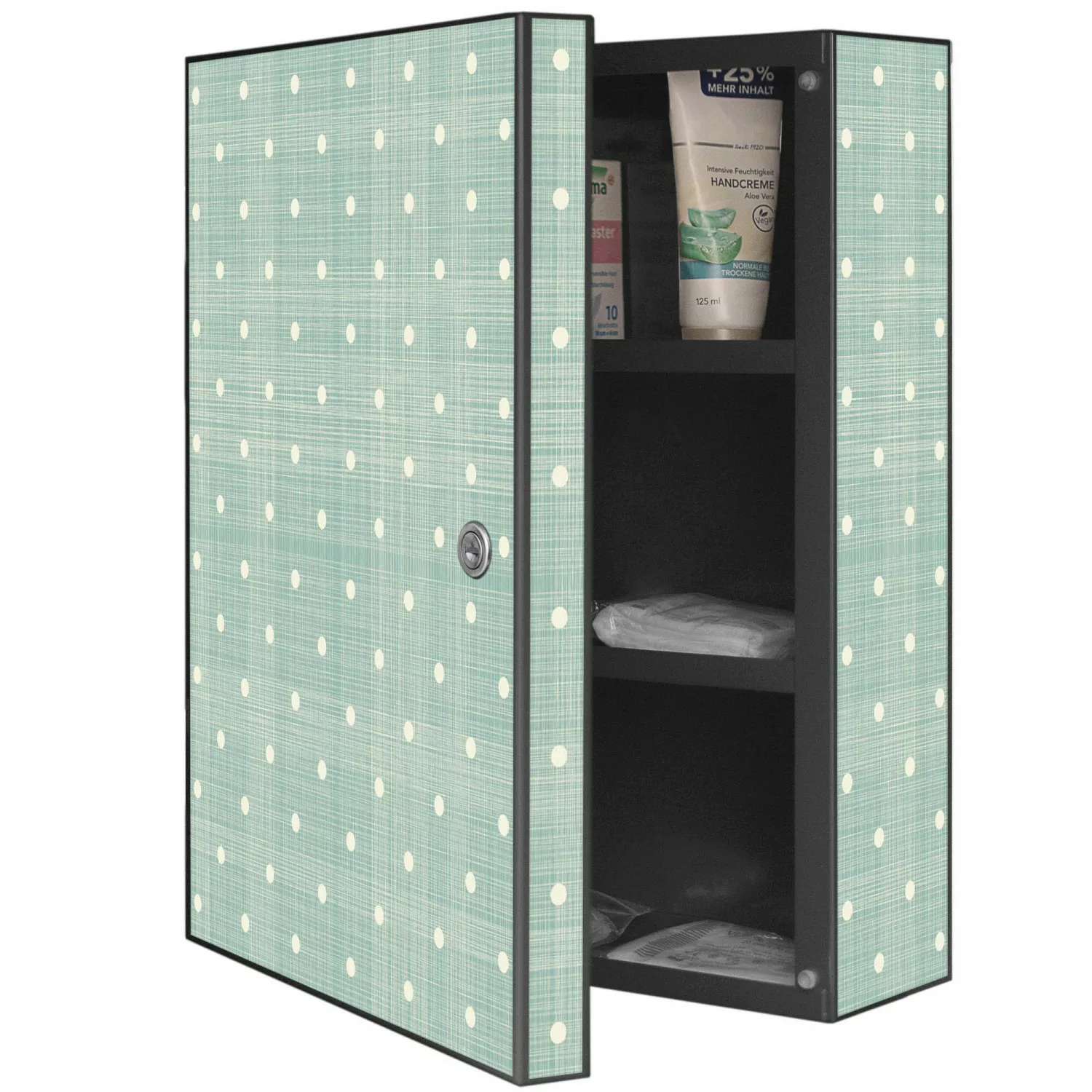 Banjado XXL Medizinschrank Abschliessbar 35x46x15cm Arzneischrank Anthrazit günstig online kaufen