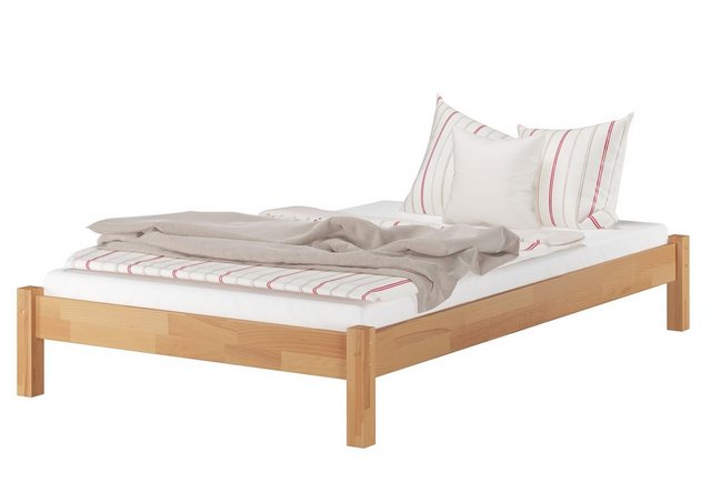 ERST-HOLZ Bett Breites Einzelbett Buche 120x200 mit Federholzrahmen Matratz günstig online kaufen