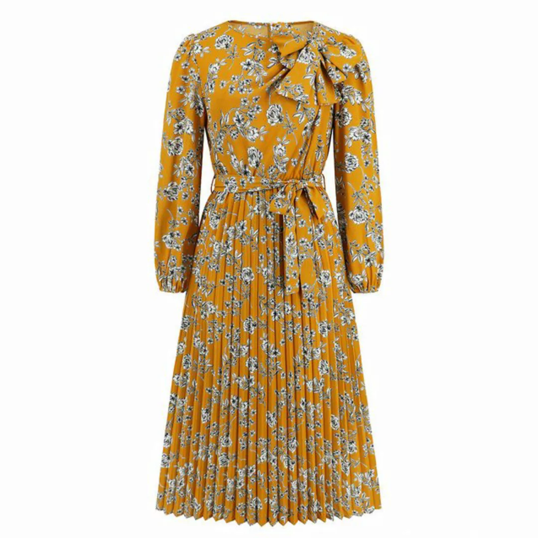 AFAZ New Trading UG Sommerkleid Damen Rockabilly Knielang Vintage Kleid Fal günstig online kaufen