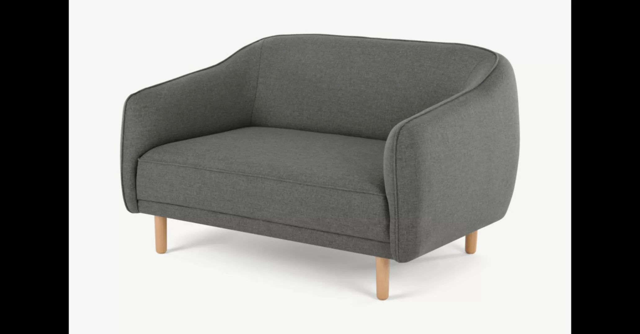 Haring 2-Sitzer Sofa, Dunkelgrau - MADE.com günstig online kaufen