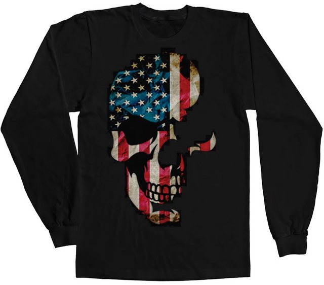 Hybris Longsleeve Skull Americana Long Sleeve T-Shirt günstig online kaufen