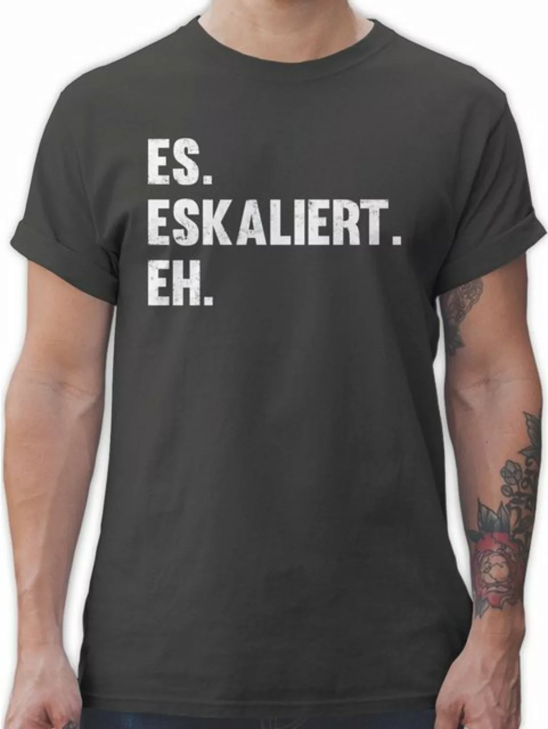 Shirtracer T-Shirt Es eskaliert eh Party & Alkohol Herren günstig online kaufen