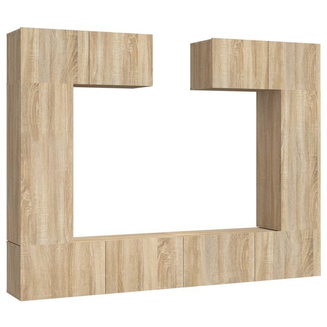 furnicato TV-Schrank 6-tlg. TV-Schrank-Set Sonoma-Eiche Holzwerkstoff günstig online kaufen