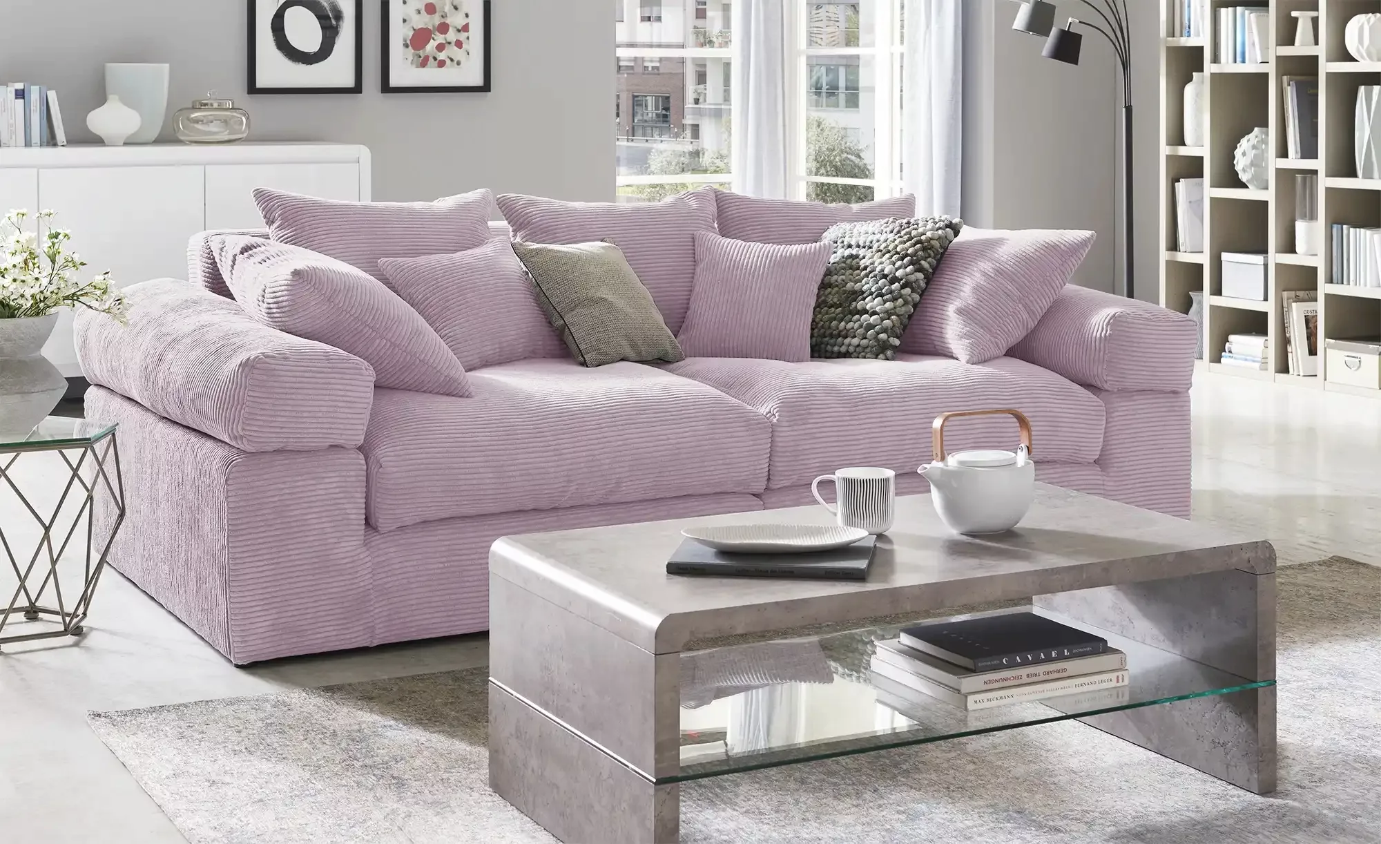 smart Big Sofa  Lionore ¦ rosa/pink ¦ Maße (cm): B: 242 H: 86 T: 121 Polste günstig online kaufen