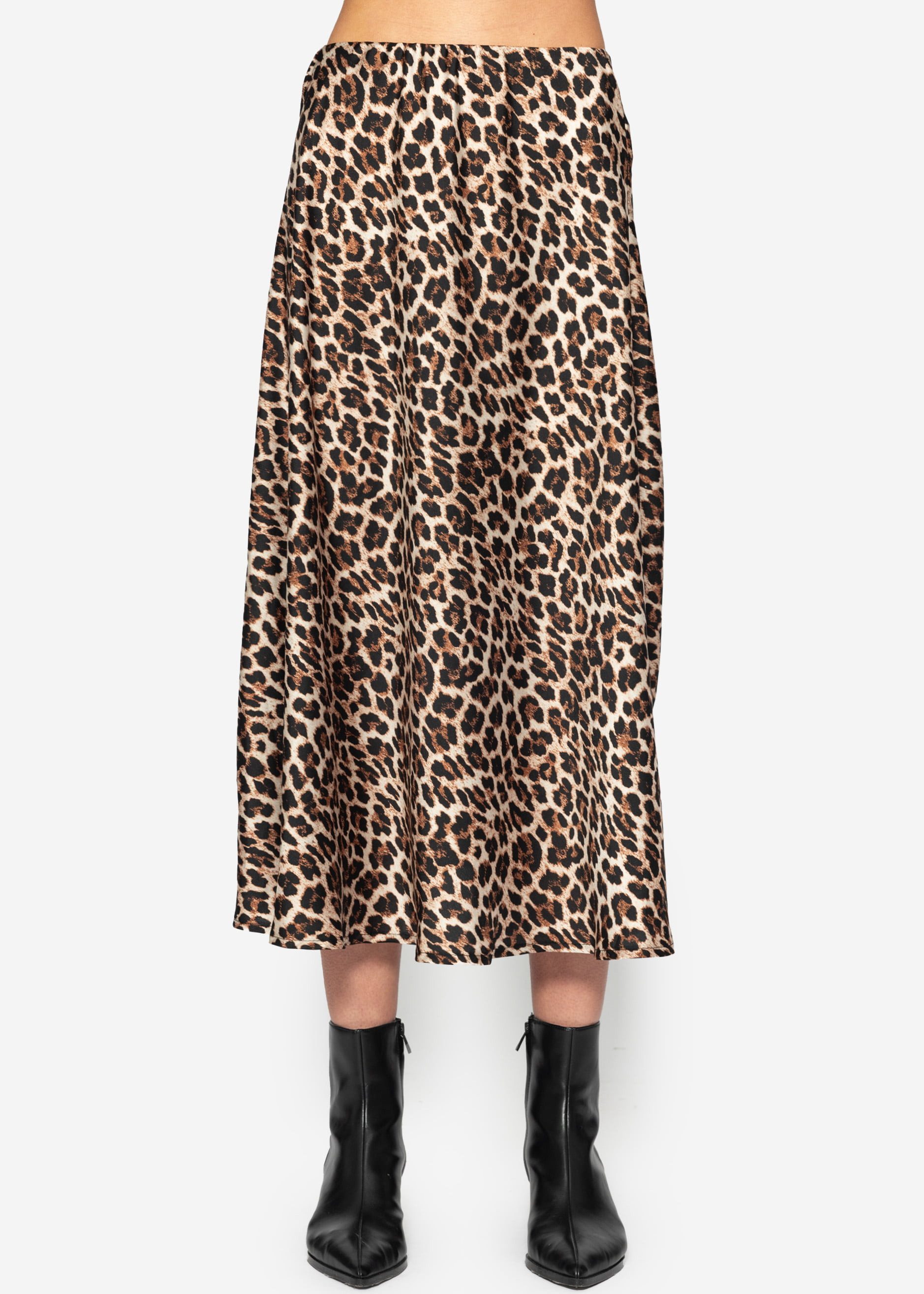 SASSYCLASSY Schlupfrock Leo Satin Midirock in günstig online kaufen