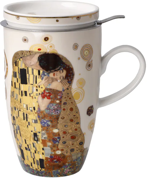 Goebel Tasse »Klimt«, Artis Orbis, Teetasse mit Deckel/Sieb, Metall, Gustav günstig online kaufen