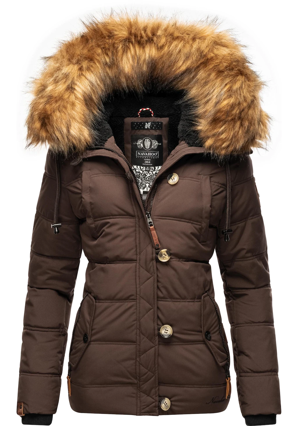 Navahoo Winterjacke "Zoja", mit Kapuze, stylische Steppjacke mit Kunstpelz günstig online kaufen