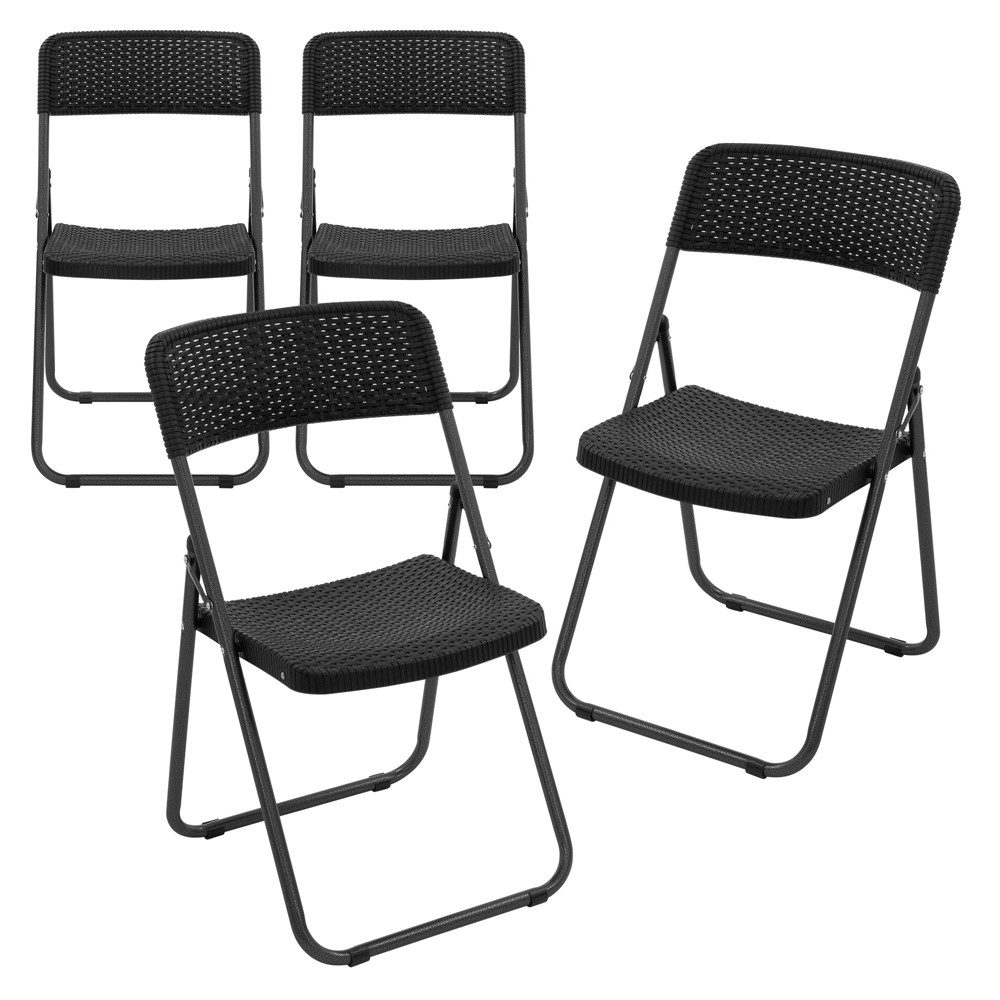 ECD Germany Klappstuhl Balkonstuhl Rattan-Optik mit günstig online kaufen