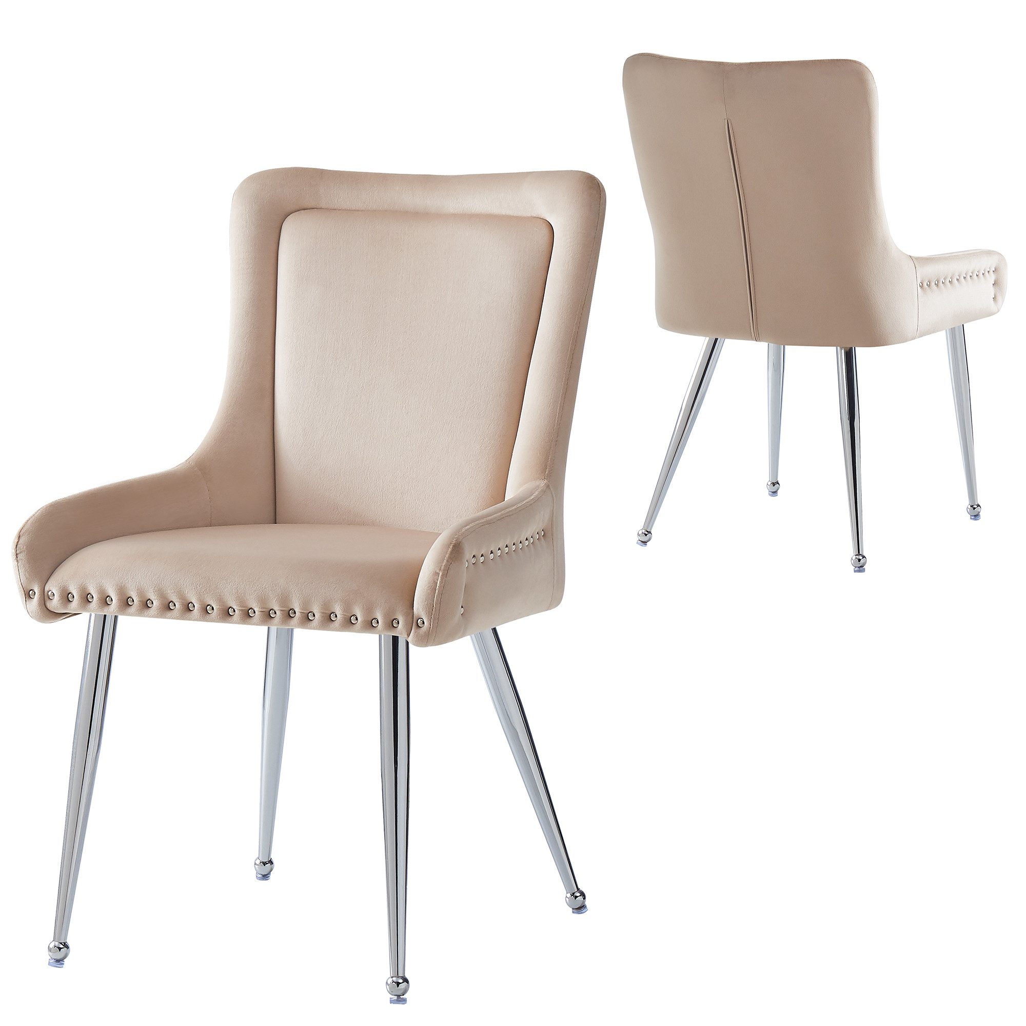 REDOM Esszimmerstuhl Kosmetikstuhl,Esszimmerstuhl,Loungesessel (Luxus Samt- günstig online kaufen