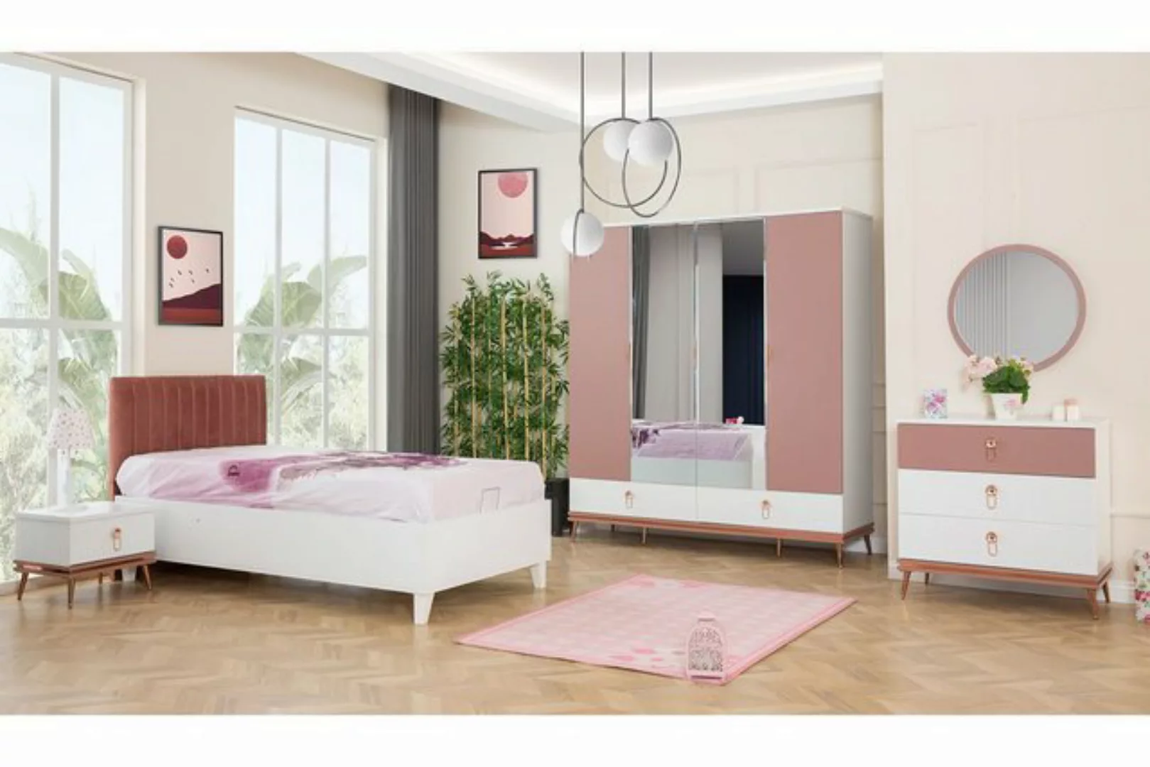 Xlmoebel Bett Kinderzimmermöbel-Set mit Bett, Kommode und Kleiderschrank - günstig online kaufen