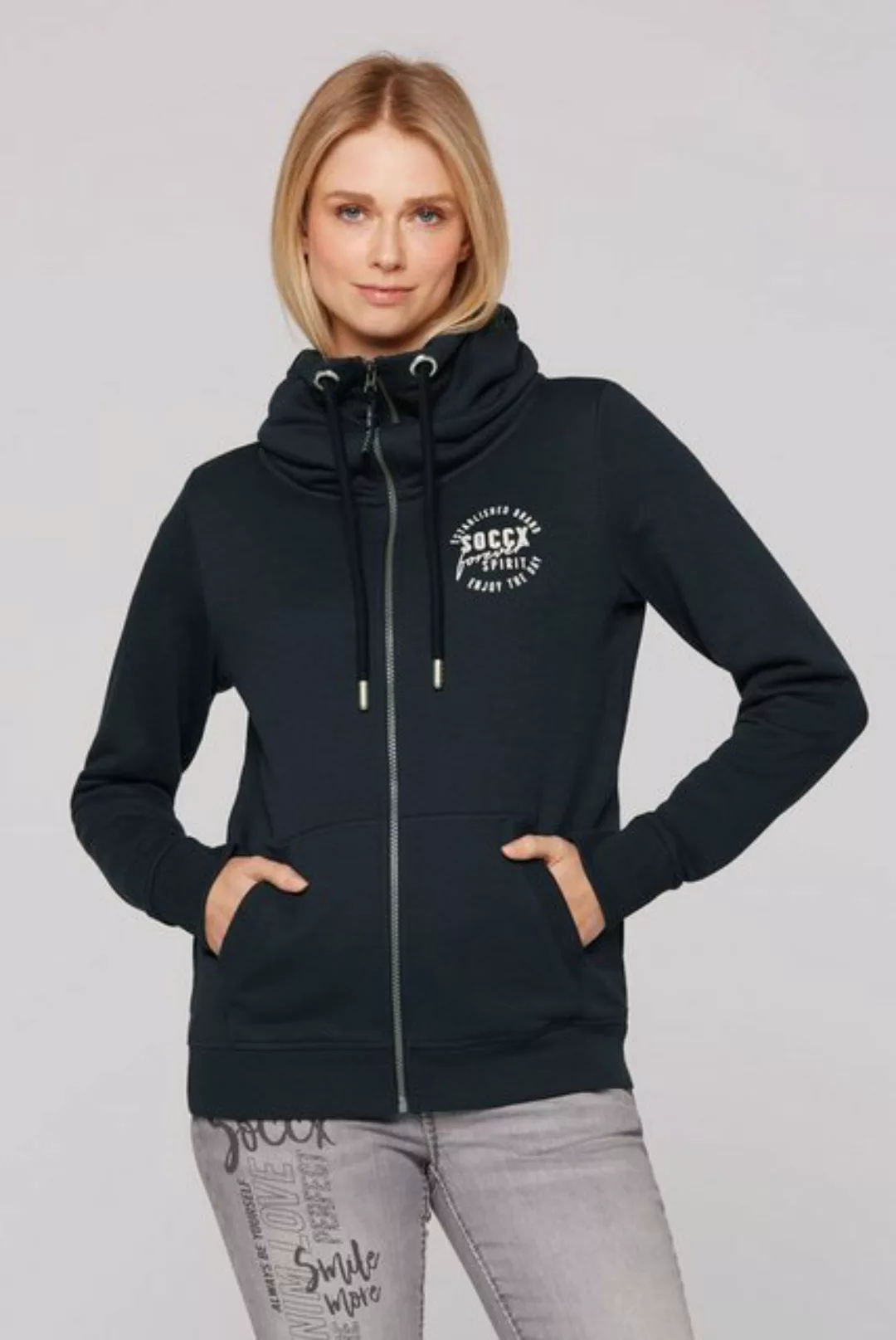 SOCCX Sweatjacke mit Baumwolle günstig online kaufen