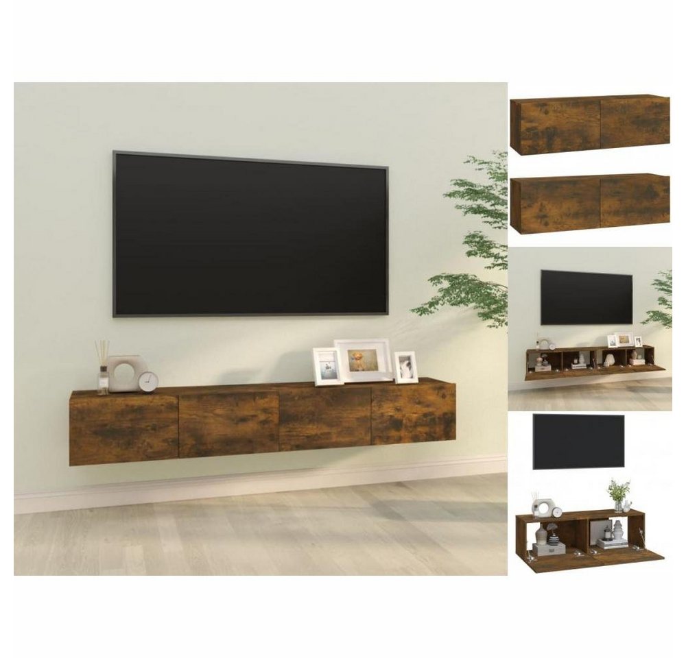 vidaXL TV-Schrank TV-Wandschränke 2 Stk Räuchereiche 100x30x30 cm Holzwerks günstig online kaufen