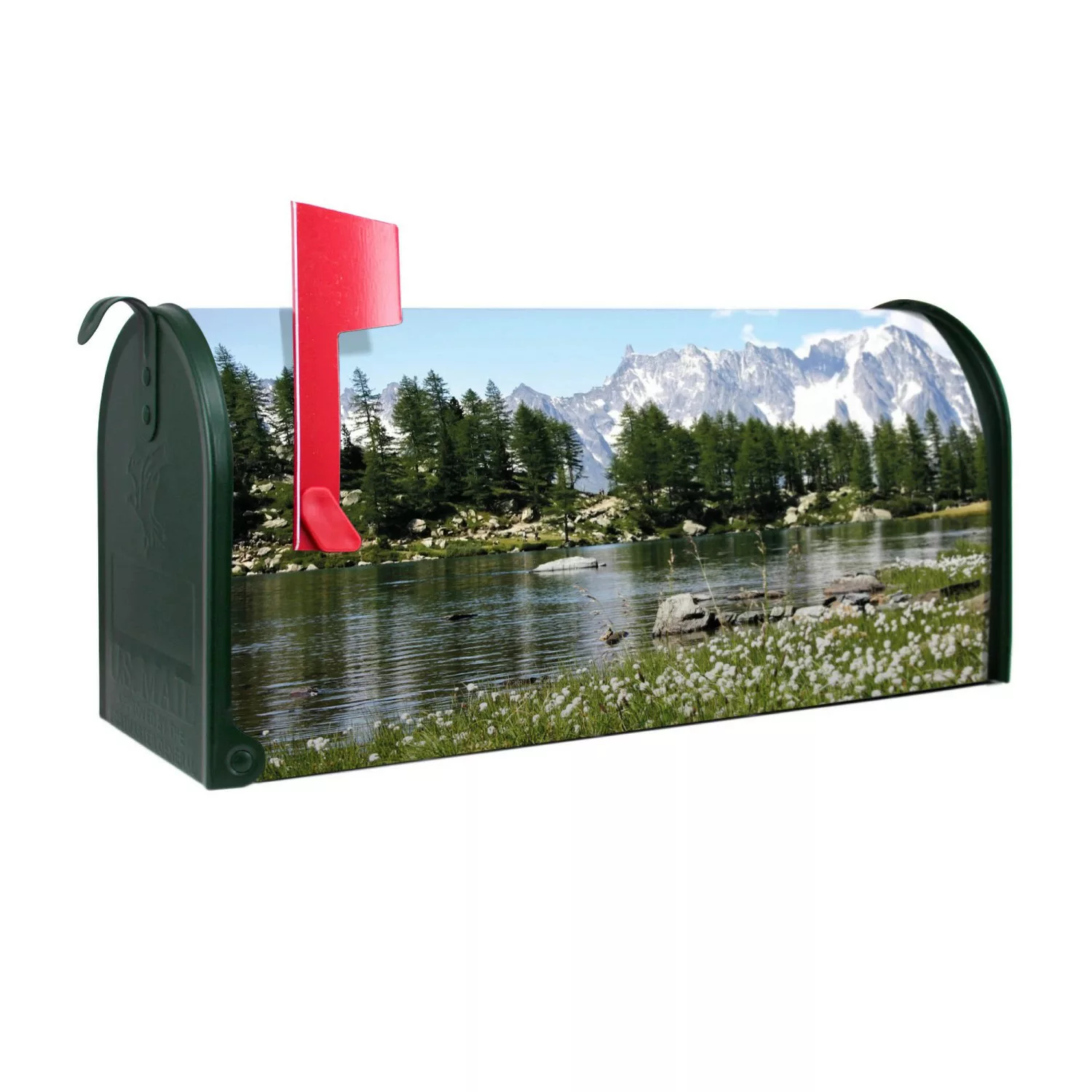 Banjado Amerikanischer Briefkasten Grün 48x22x16cm US Mailbox Letterbox Pos günstig online kaufen