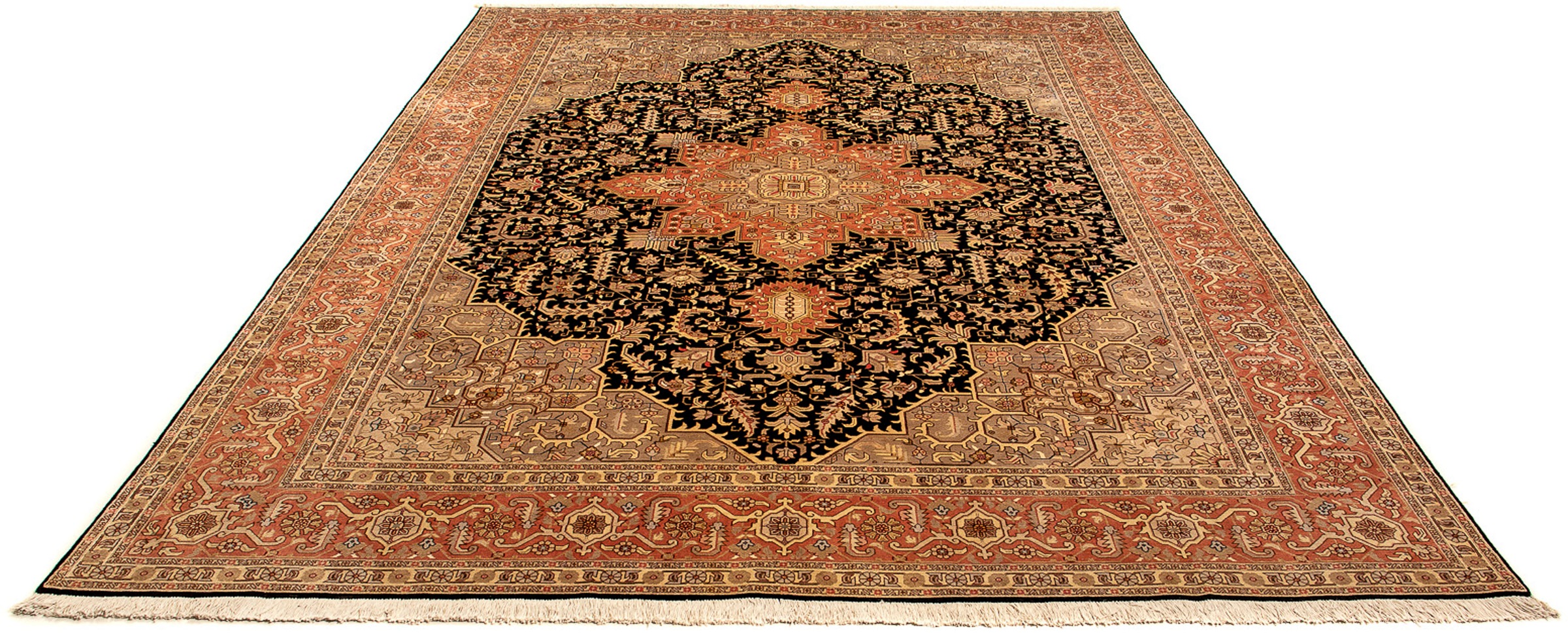 morgenland Orientteppich »Perser - Täbriz - Royal - 348 x 248 cm - hellbrau günstig online kaufen