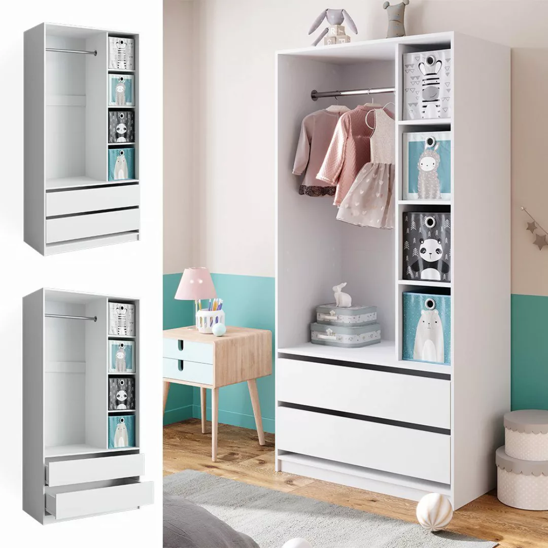 Vicco Kleiderschrank Elmo, Weiß, 100 x günstig online kaufen