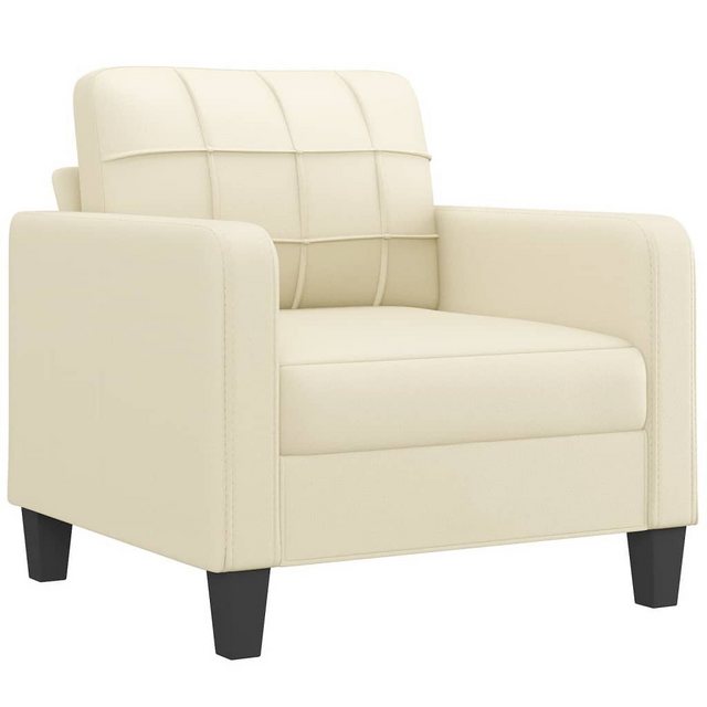 vidaXL Sofa Sessel Creme 60 cm Kunstleder günstig online kaufen