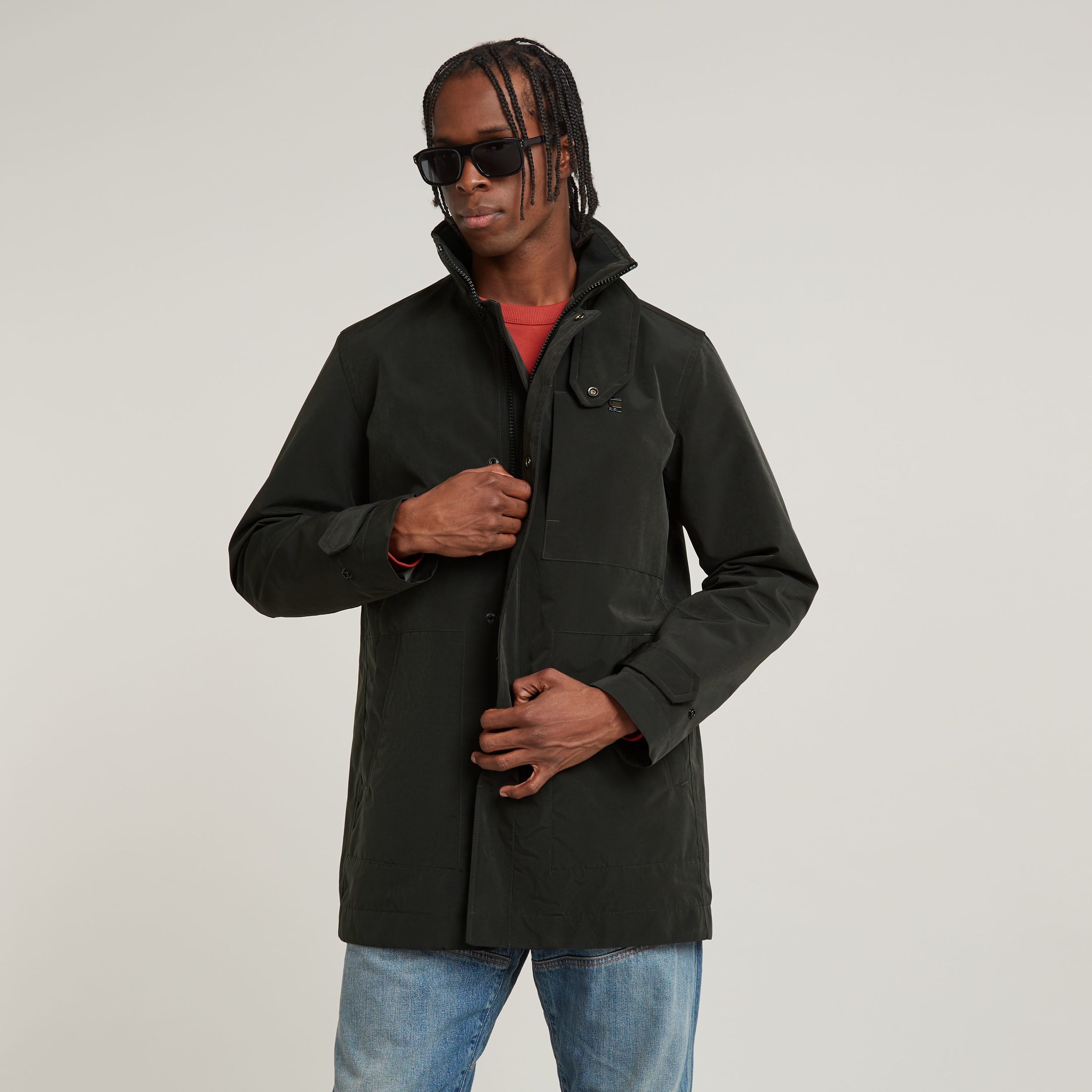 G-STAR Outdoorjacke "Garber Trench", mit verdeckten Knöpfen günstig online kaufen