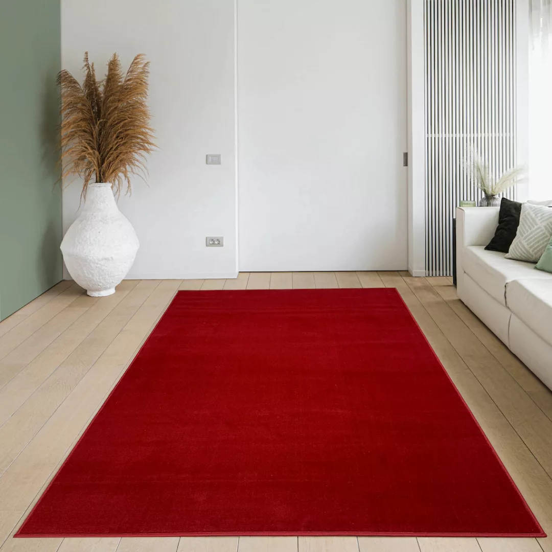 Home affaire Teppich »Oriental Uni«, rechteckig, Kurzflor-Teppich, weich, p günstig online kaufen