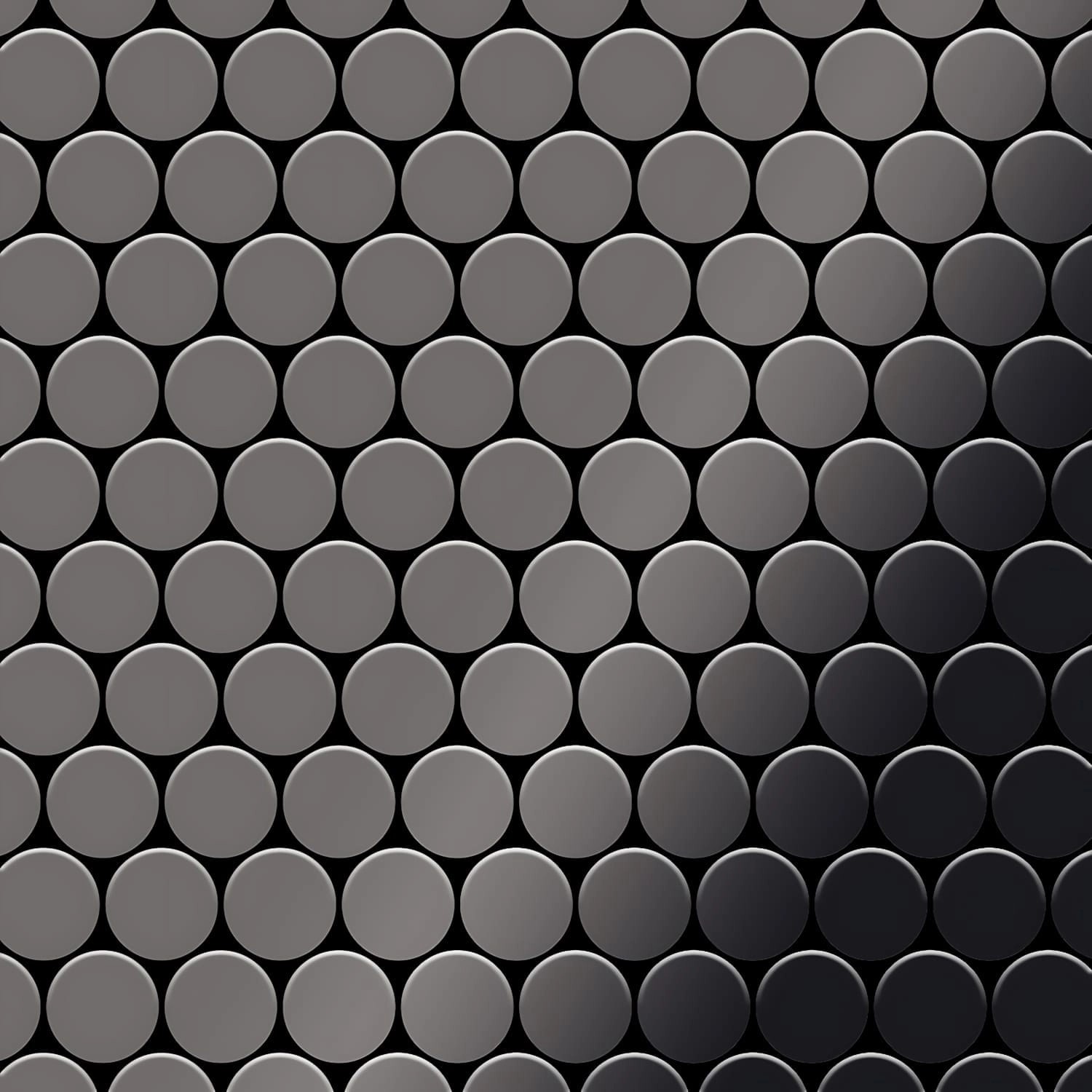 ALLOY Mosaik Fliese Massiv Metall Titan Hochglanz Dunkelgrau 1,6mm Dollar-t günstig online kaufen