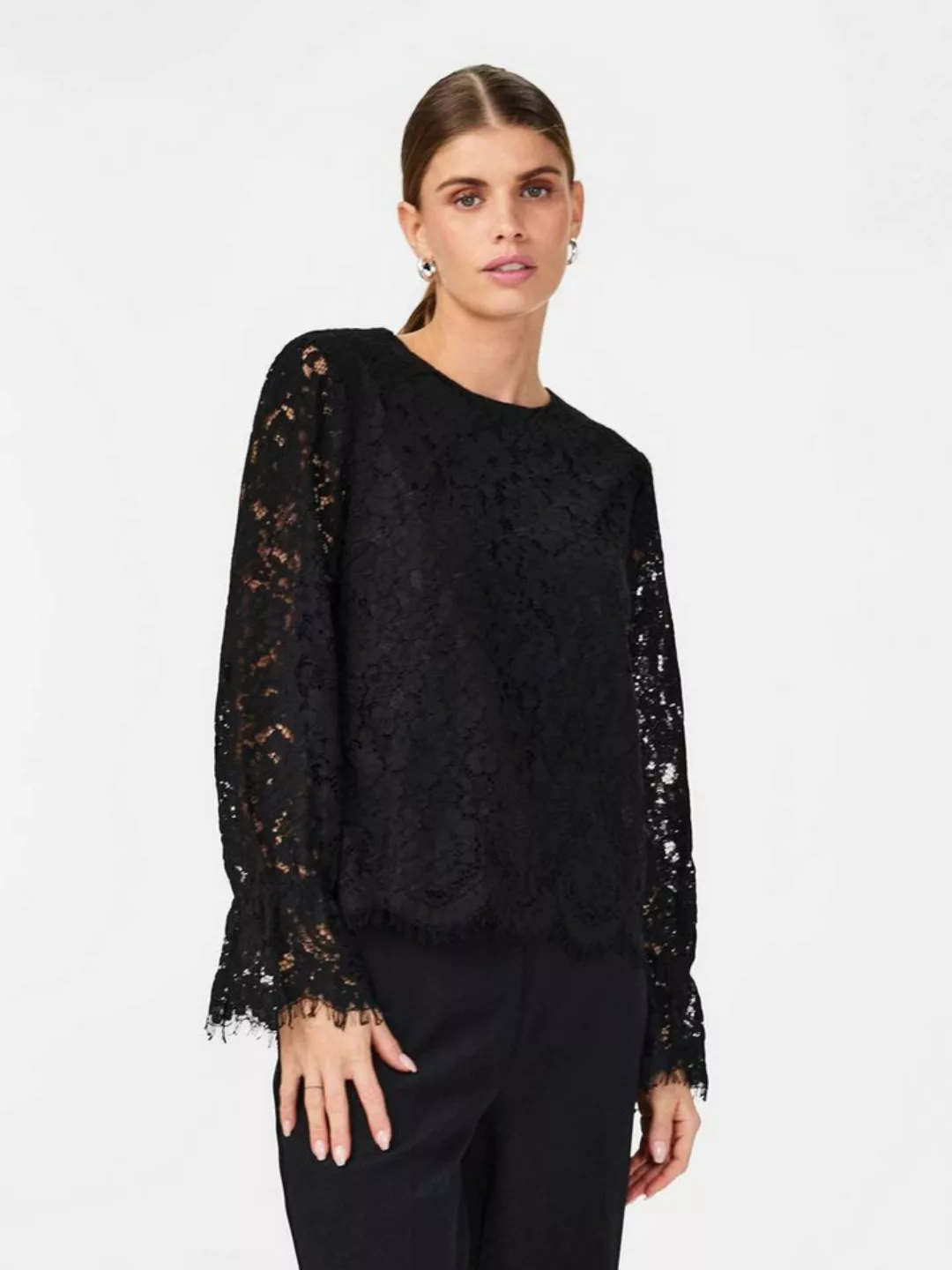 Y.A.S Spitzenbluse YASPERLA LS LACE TOP S. NOOS günstig online kaufen