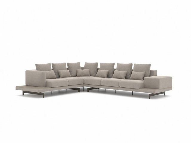 Xlmoebel Ecksofa Graues Designer-Ecksofa in L-Form mit Polsterstoff für das günstig online kaufen