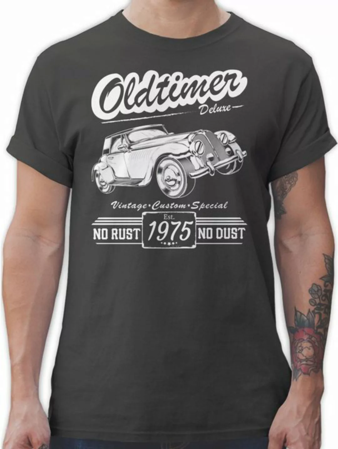 Shirtracer T-Shirt Fünfzigster Oldtimer Baujahr 1975 50. Geburtstag günstig online kaufen