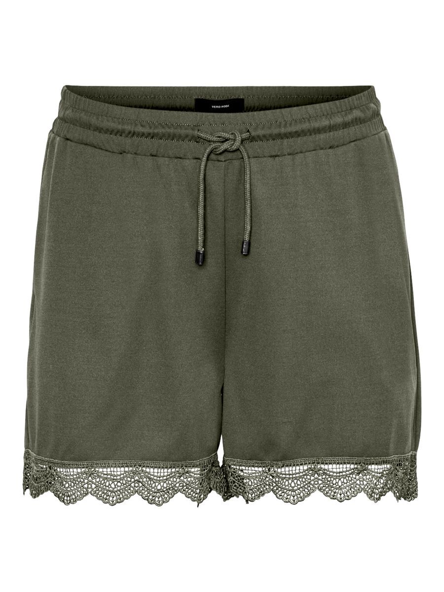 VERO MODA Kurze Spitzen Shorts Damen Grün günstig online kaufen