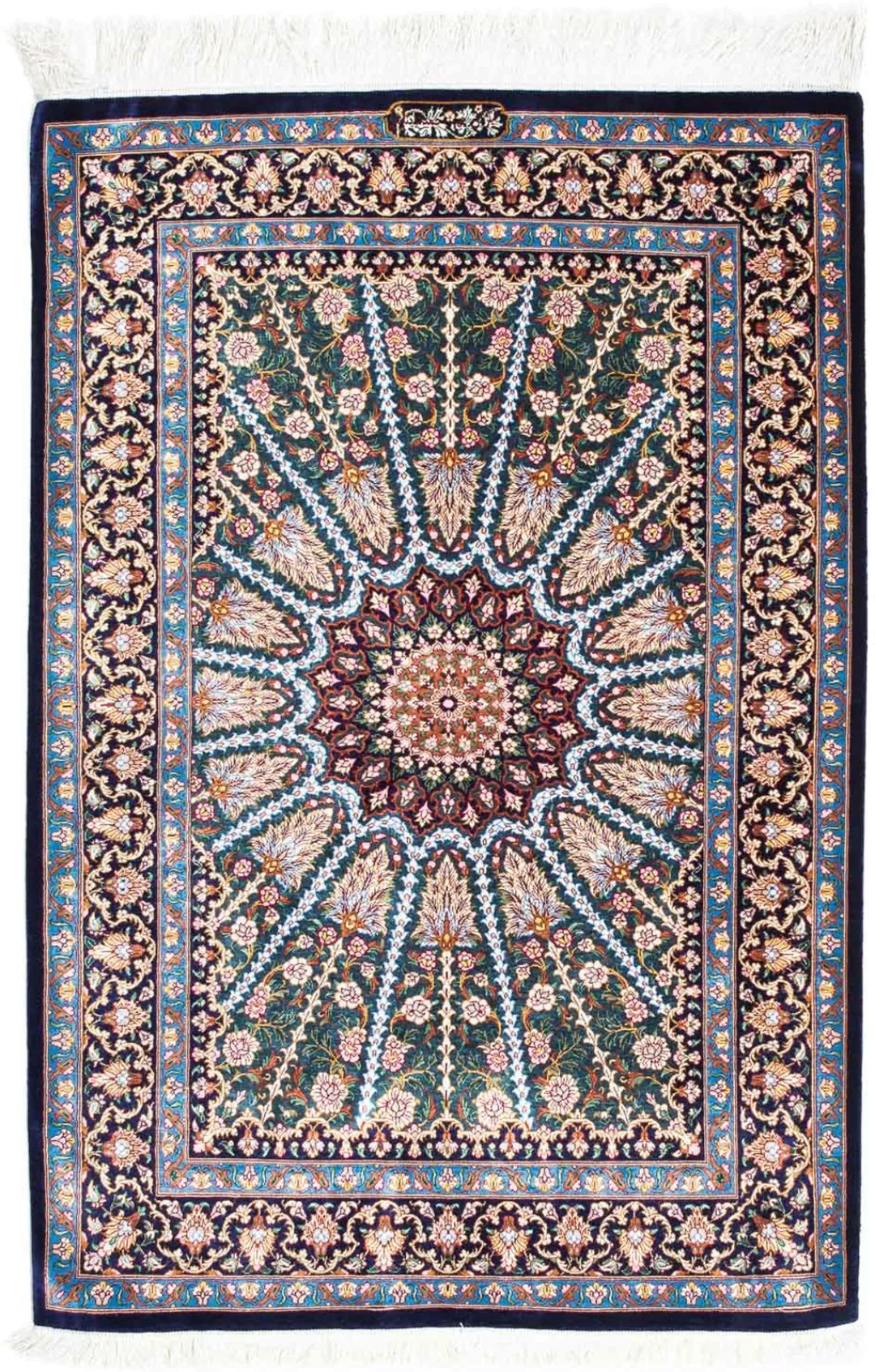morgenland Orientteppich »Perser - Ghom - 121 x 81 cm - dunkelblau«, rechte günstig online kaufen