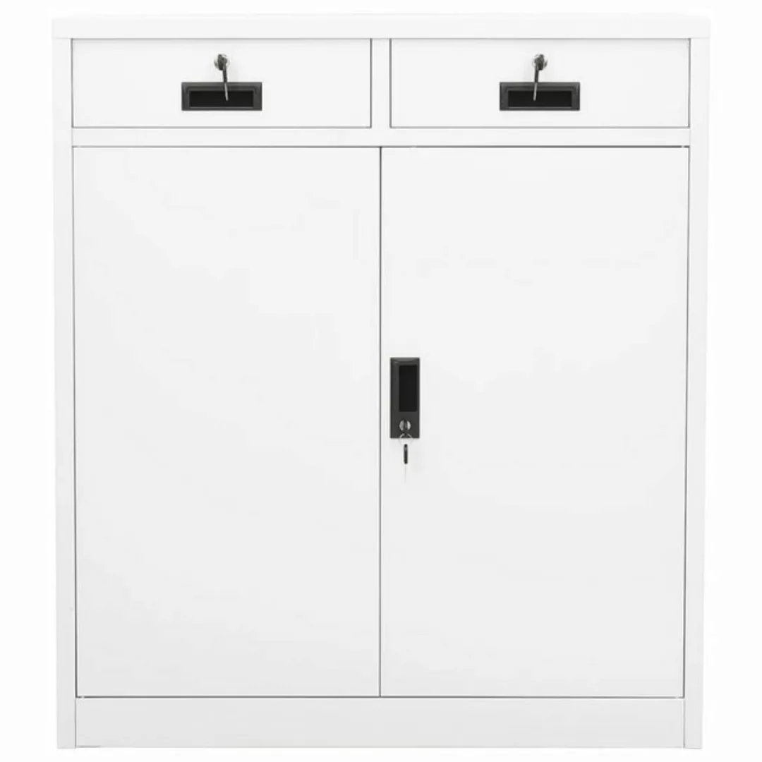 vidaXL Aktenschrank Büroschrank Weiß 90x40x102 cm Stahl günstig online kaufen